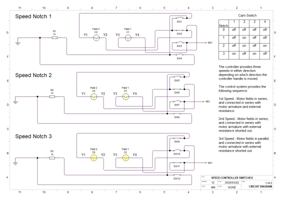 Contactor wiring circuits drawn by the author
