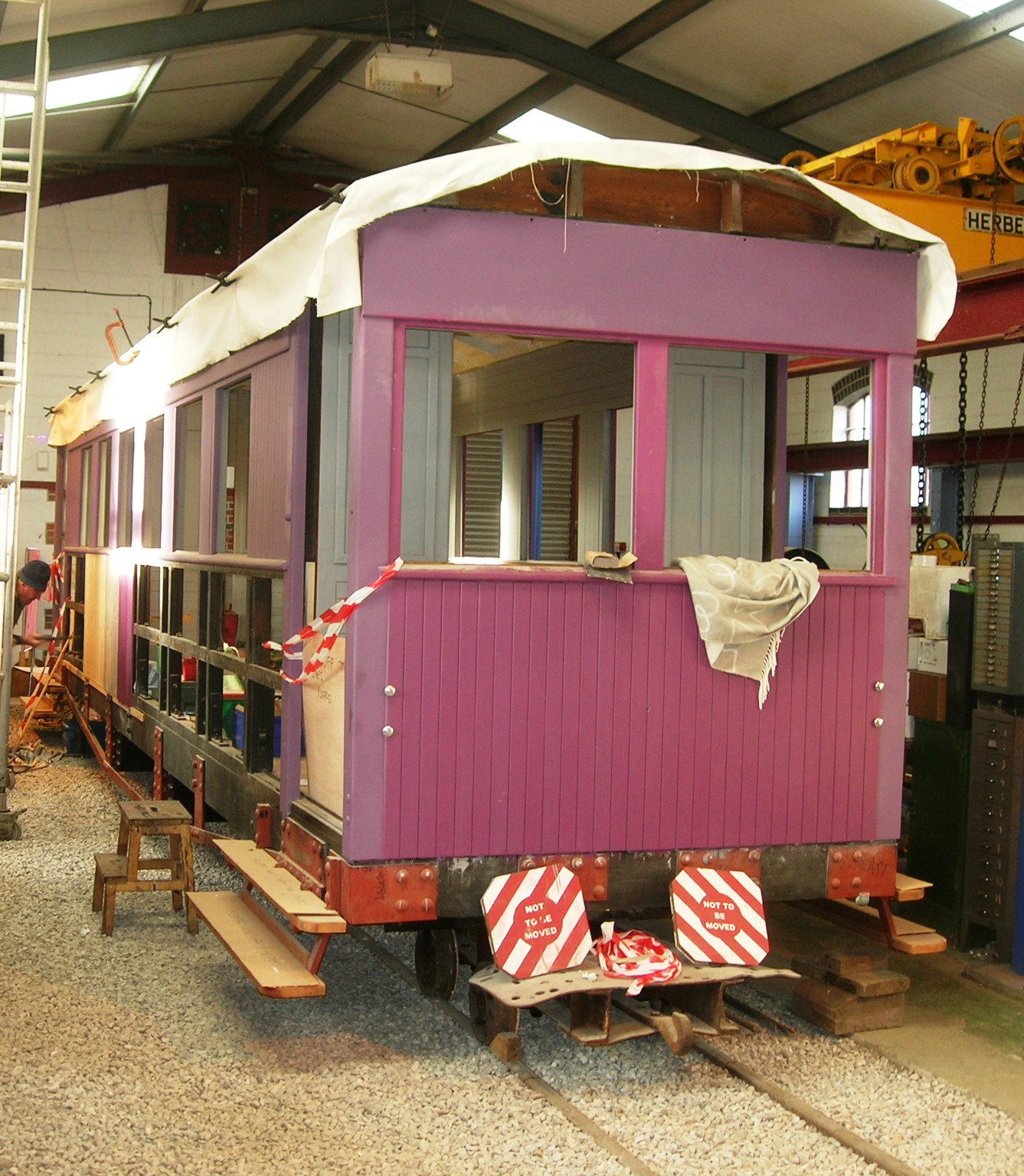 image:- Ashover Coach No. 4 - showing restoration to date