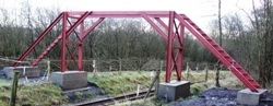 ex Berry Hill footbridge frame in Country Park