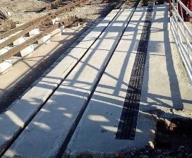 Image:- The finished Level Crossing after the concrete ahd hardened