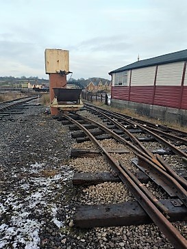 Image:- point work completed, with empty skip on headshunt after dropping ballast