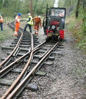 Trackworker measuring clearance, for new stopblock