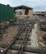 image: New trackwork outside Running Shed