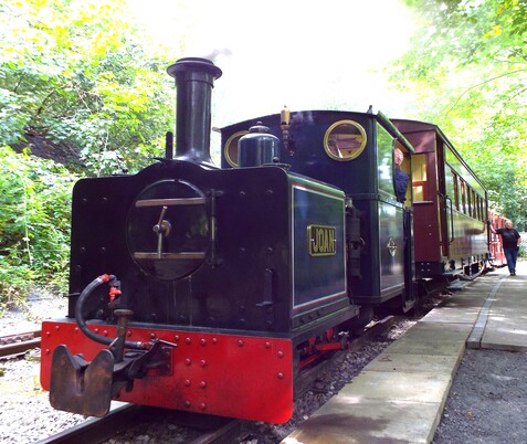 image: Simplex 40SD 529 at the head of a passenger train